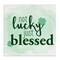 Stupell Industries Just Blessed Green Shamrocks Canvas Wall Art